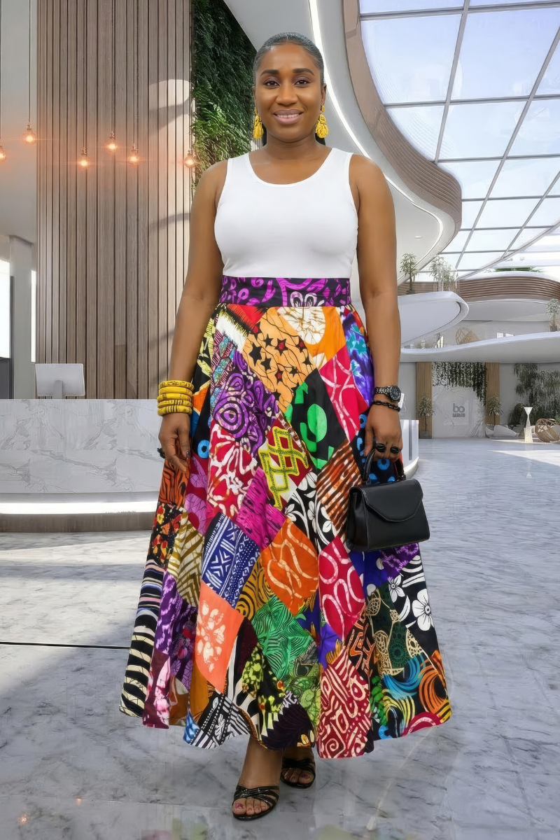 Amani Patch Maxi Skirt