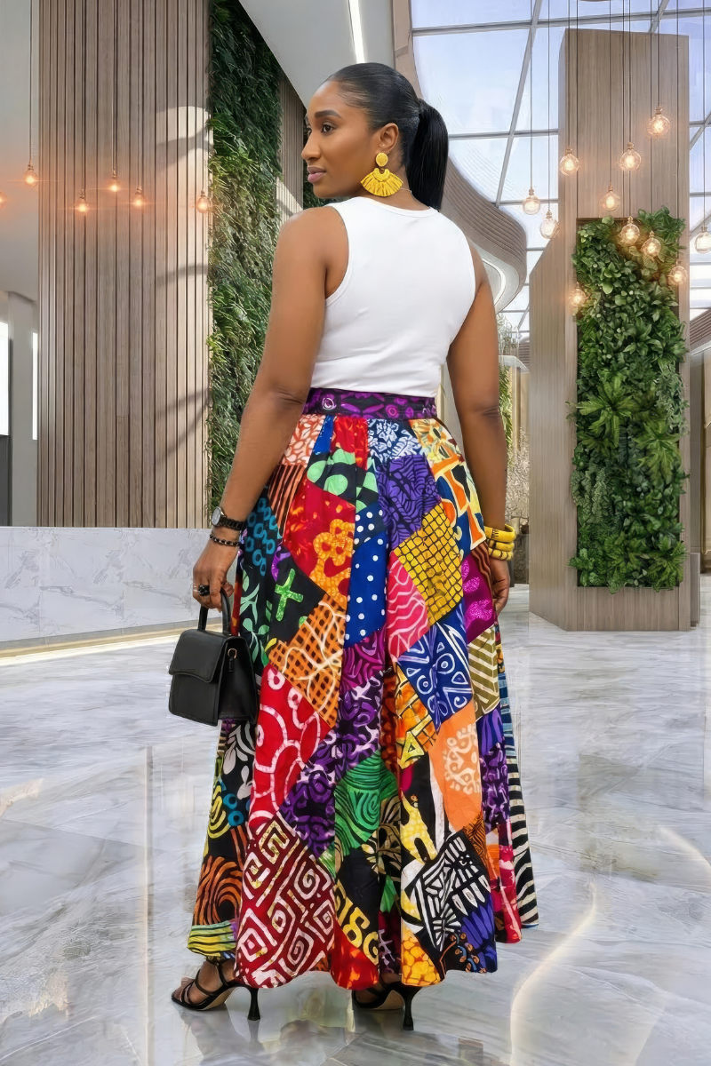 Amani Patch Maxi Skirt