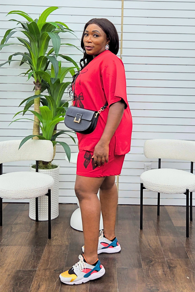 Hanny Short Set - Red