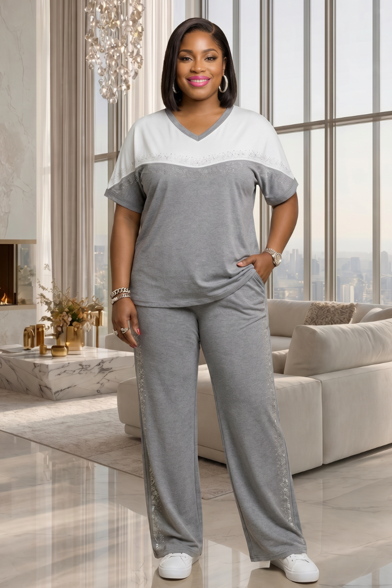 Gemma Embellished Set - Grey