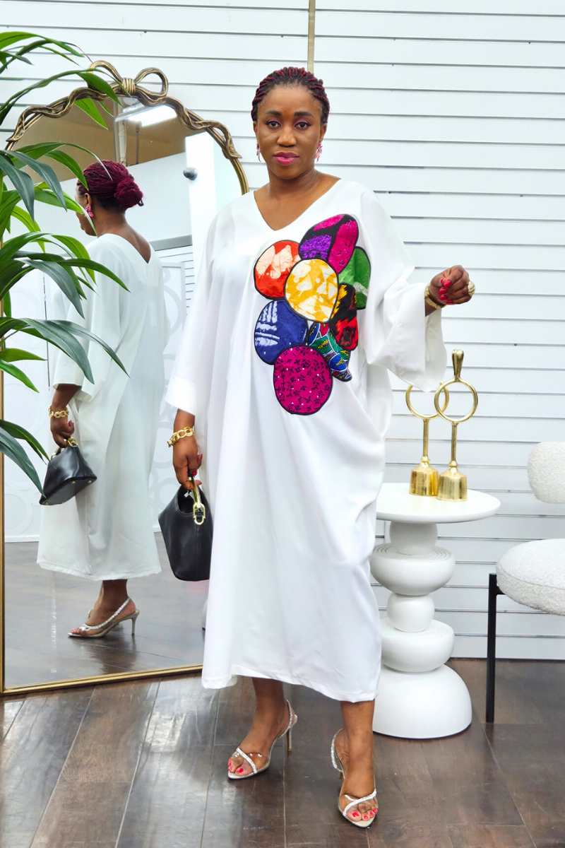 Sisi Patchwork Boubou -White