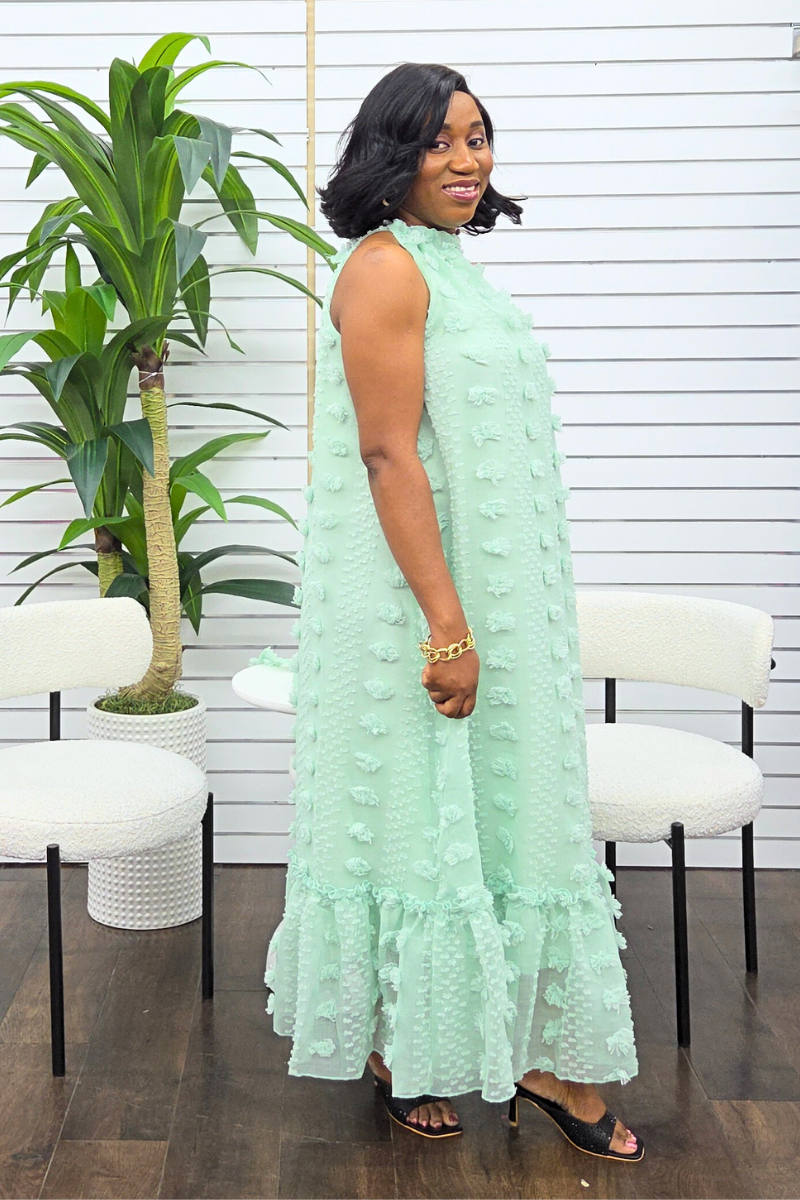 Lila Maxi Dress - Mint Green