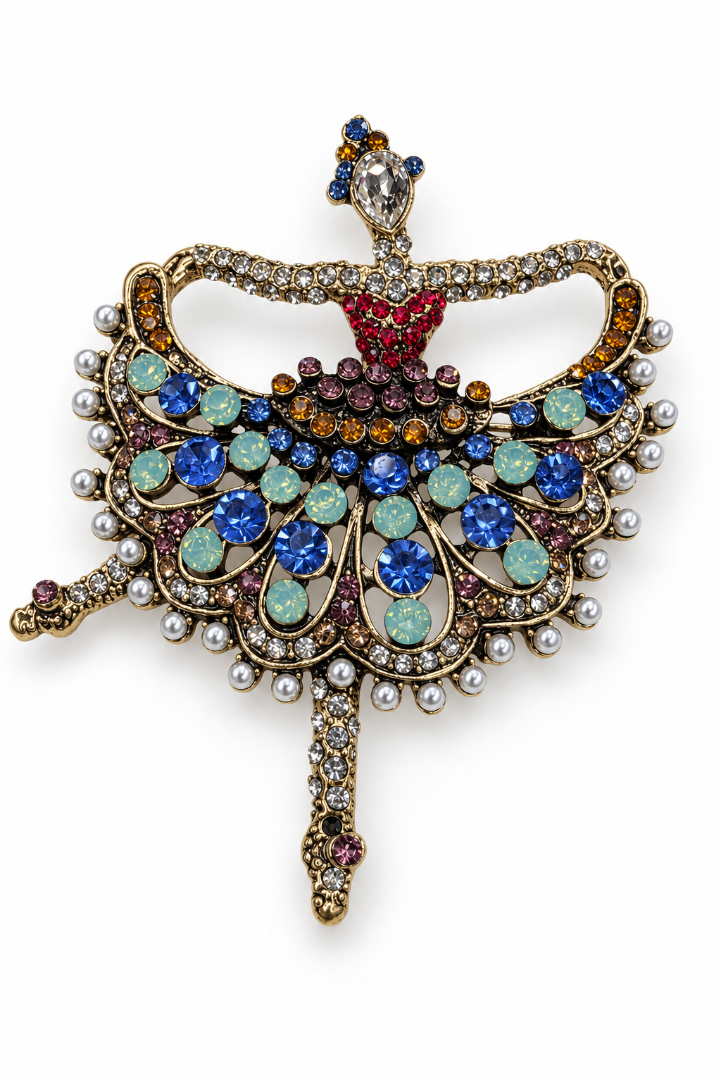 Balley  Multicolor Crystal Dancer Brooch