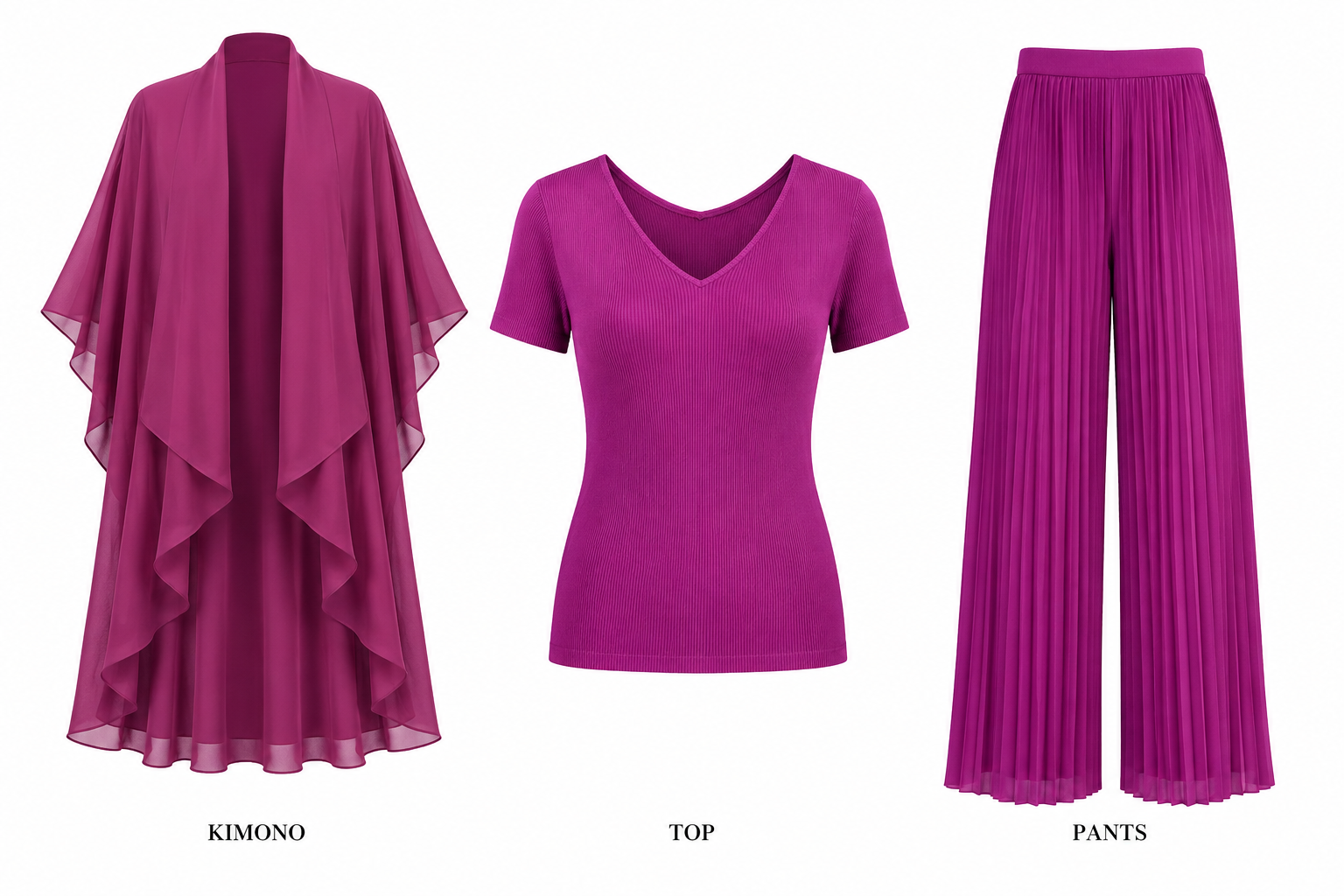 Kamari 3-PC Kimono & Pant Set