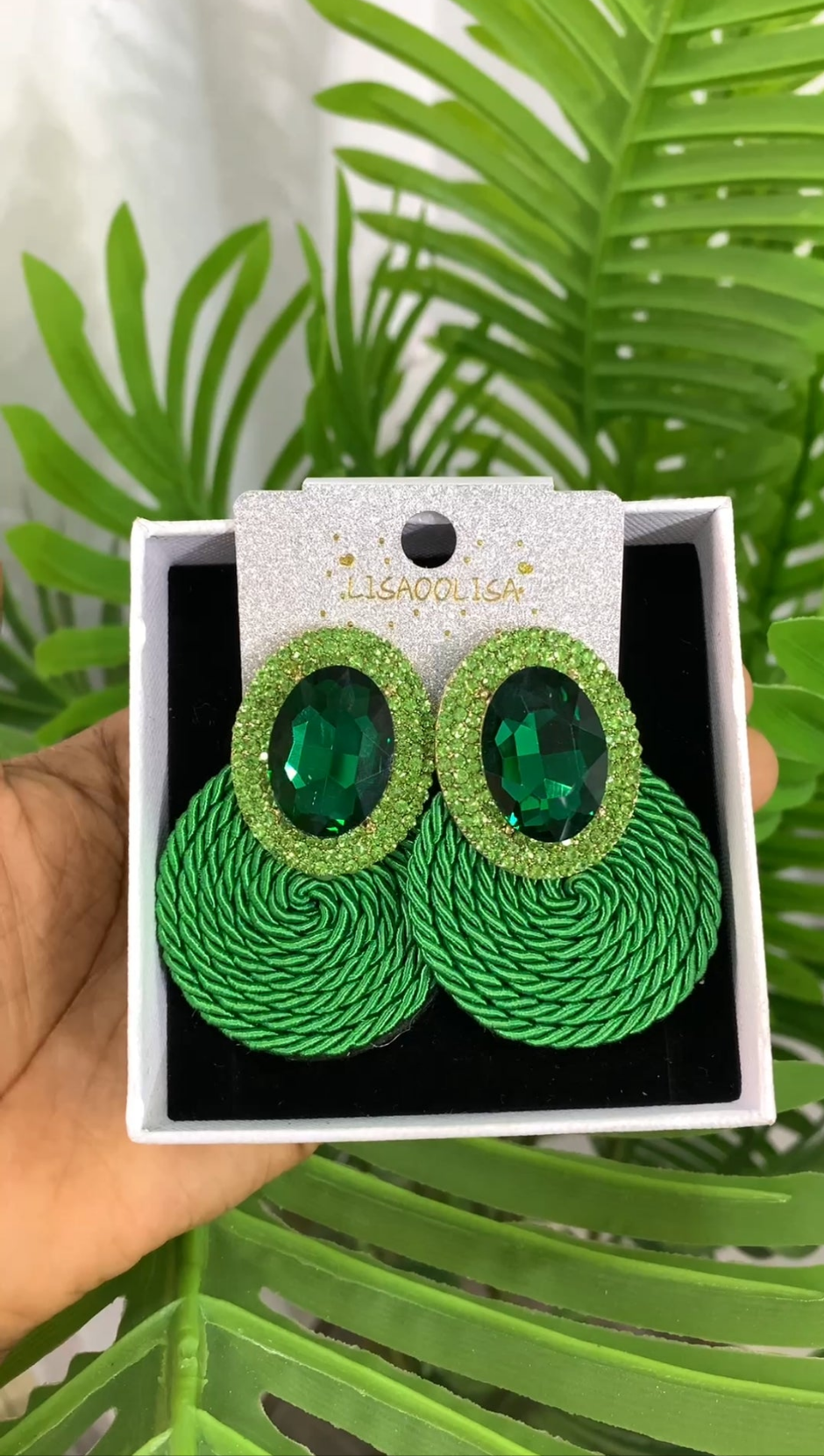 Woven Crystal Encrusted Earrings