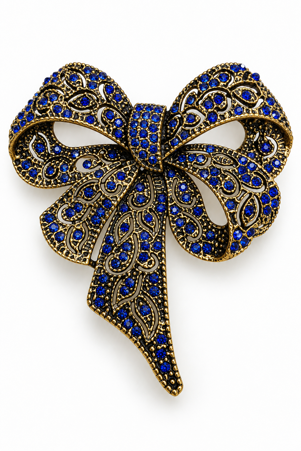 Celeste Sapphire Bow Brooch