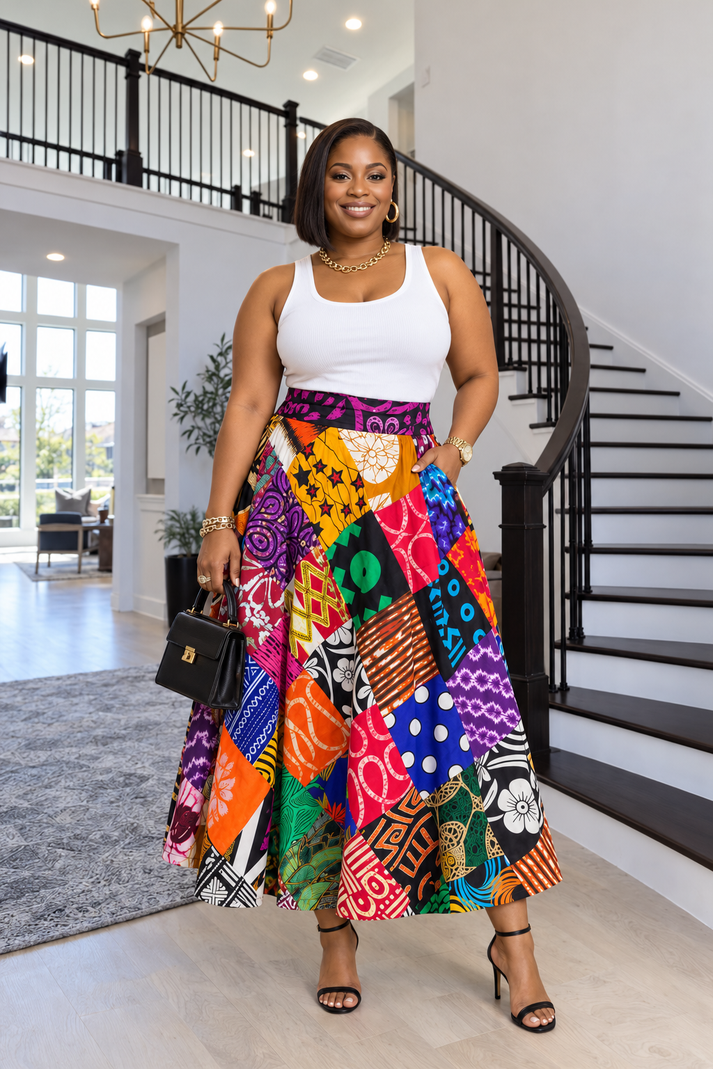 Amani Patch Maxi Skirt